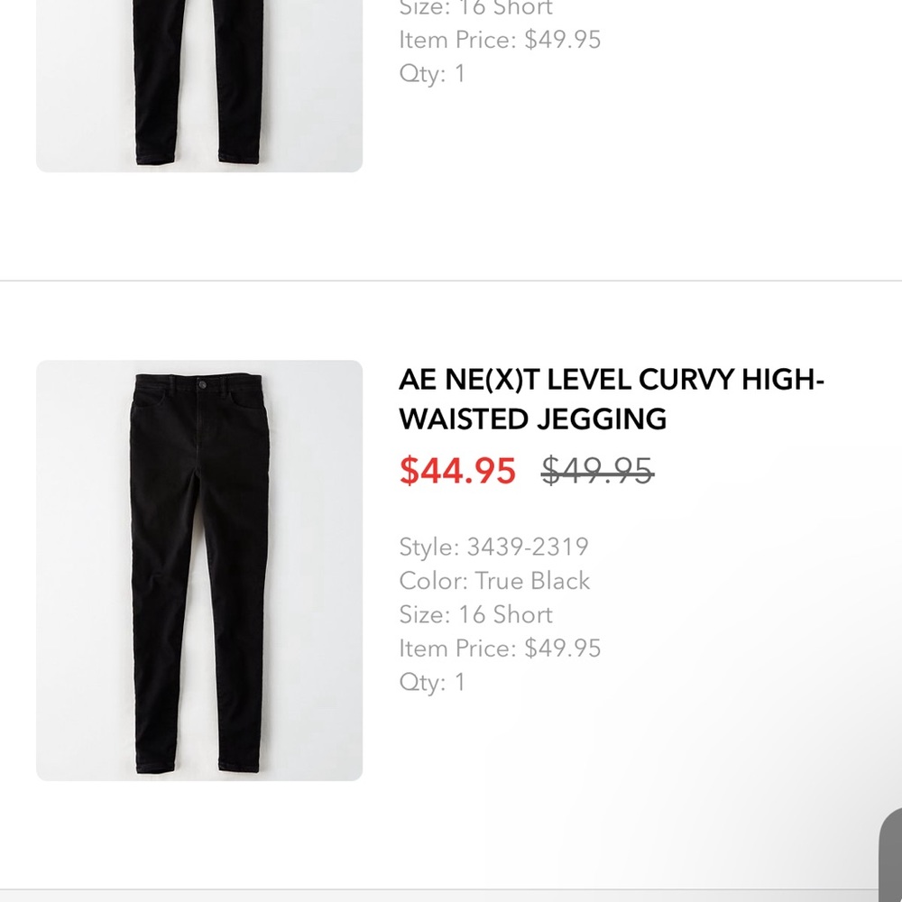 American eagle ne(x)t level stretch curvy high waisted jegging